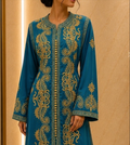 Caftan bleu doré