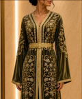 caftan velours vert