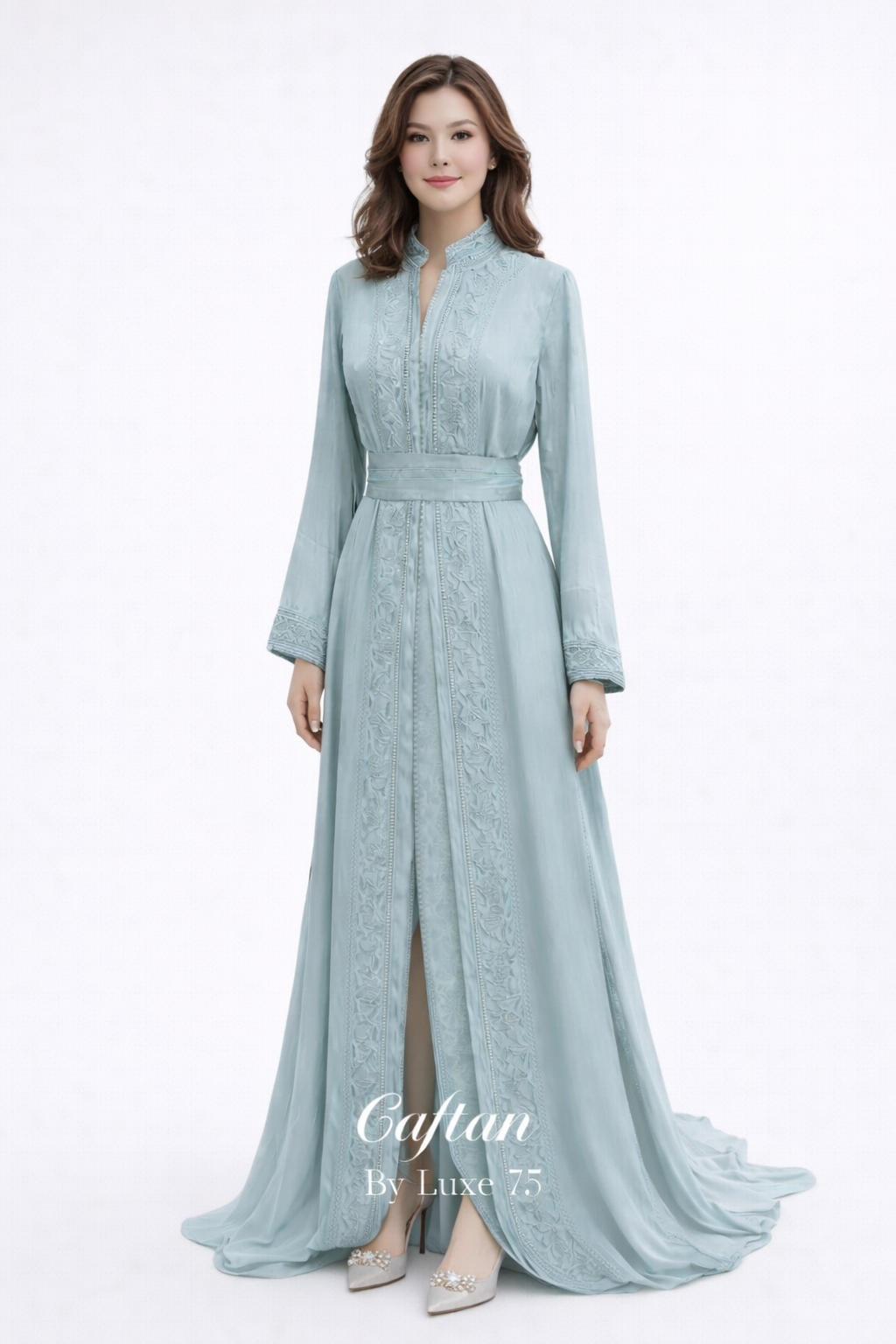 Takchita Bleu Céladon Brodé