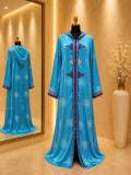 Jellaba bleu et violette