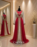 caftan rouge et blanc
