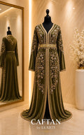 caftan velours vert